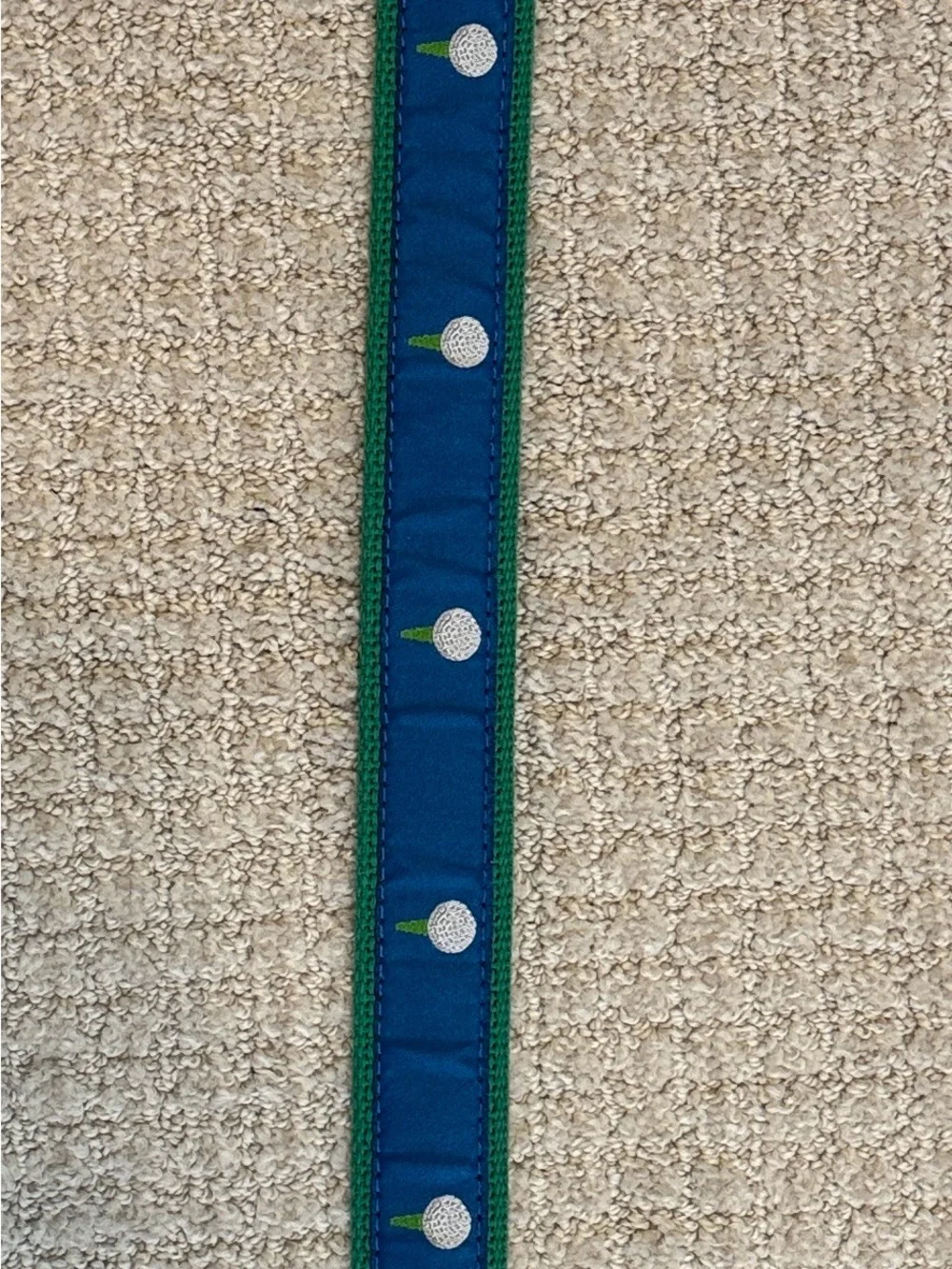 J Bailey Kids Tee Time Golf Embroidered Canvas Belt with Leather Trim